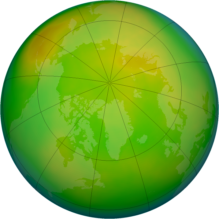 Arctic ozone map for May 2008